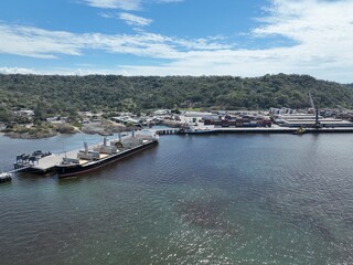 Fototapeta premium Aerial View of Puerto Caldera in Costa Rica