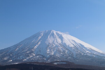 冬の羊蹄山