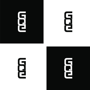 gqe letter original monogram logo design set
