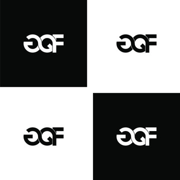 gqf letter original monogram logo design set