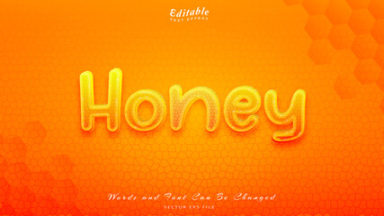 honey editable text effect, free font
