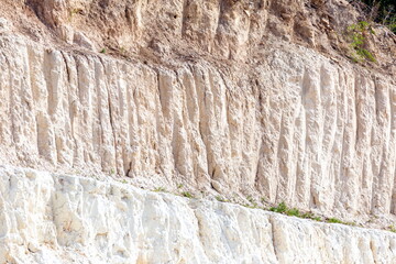 a slice of a kaolin quarry near the city to Kyshtym Chelyabinsk region in Russia