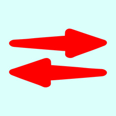 Red arrow icon vector EPS- 10