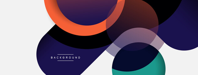 Obraz premium Circle and round shapes abstract background. Vector illustration for wallpaper banner background or landing page