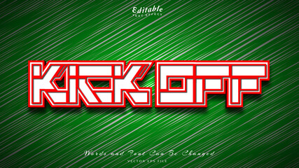 kick off editable text effect