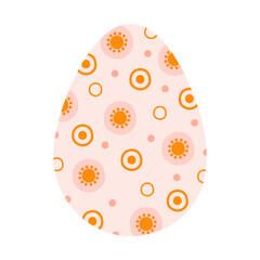 Silhouette cute Easter eggs with abstract patterns in pastel colors. Illustration colorful Easter eggs in flat style. Vector