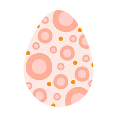 Silhouette cute Easter eggs with abstract patterns circles in pastel colors. Illustration colorful Easter eggs in flat style. Vector