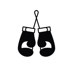 Boxing gloves icon vector isolated on white, sign and symbol illustration.