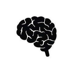 Brain icon vector isolated on white, sign and symbol illustration.