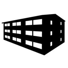 3階建てのアパート(シルエット)