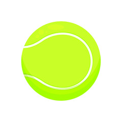 Abstract Flat Cartoon Active Lifestyle Training Exercising Sport Tennis Ball Vector Design Style Element Isolated Grades Learning Concept