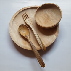 wooden spoon and fork