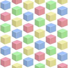 Obraz premium カラフルなキューブの背景