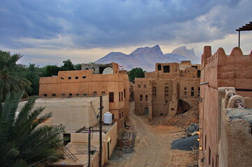 Four hundred years old part of Al Hamra in Oman
