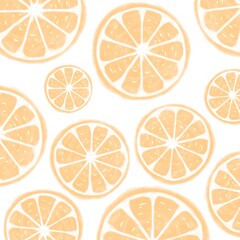 オレンジの切り口の背景イラスト