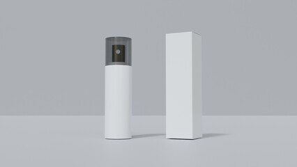3D render of clean perfume packaging for mock up