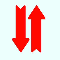 Red arrow icon vector EPS- 10