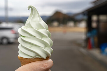 わさびソフトクリーム