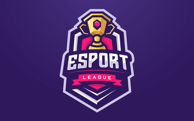 Modern and Creative Isolated Esports Tournament Badge Logo Vector for Gaming League or Sports Team