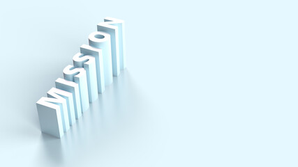 mission concept 3d render image. business mission. goals.