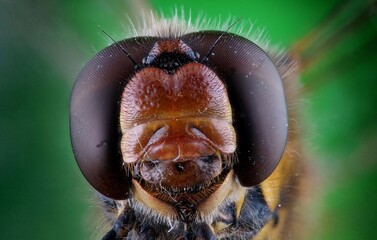 macro photography of a fly