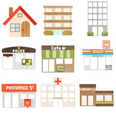 建物セット イラスト素材