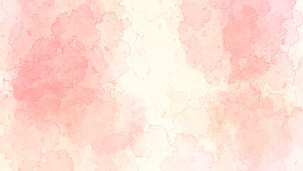 Grunge paint light pink watercolour background on white paper texture. Abstract soft magenta shades aquarelle illustration. Watercolor canvas for creative design