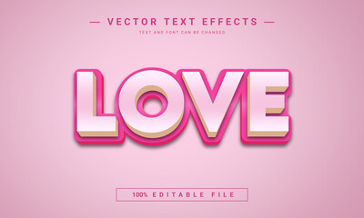 Love editable text effect	