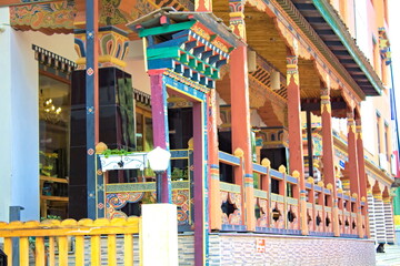 Fototapeta na wymiar Bhutan architecture in Paro