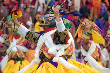 Dance festival aka Tshechu in Thimphu 