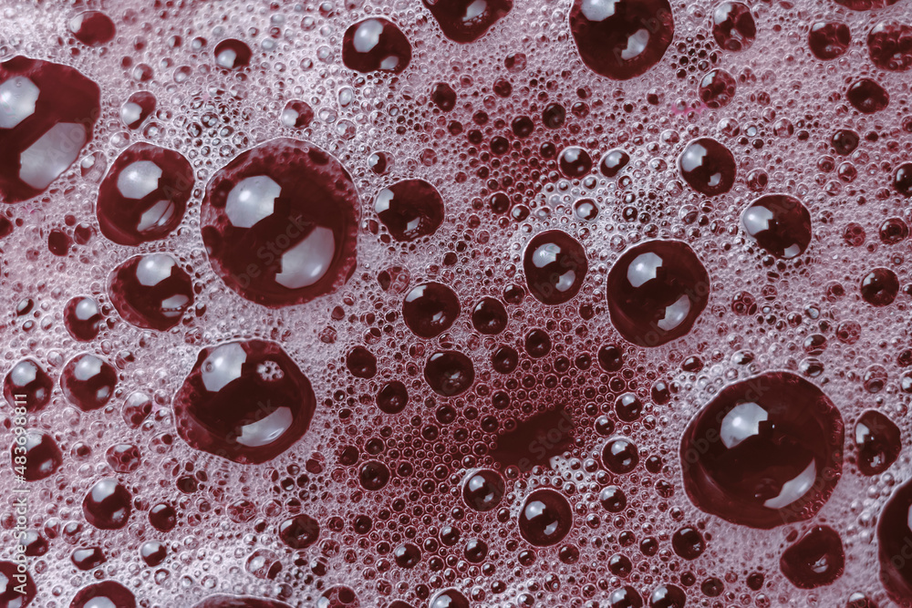 Poster beautiful abstract red bubbles background pattern for design. liquid fluid texture for background, b