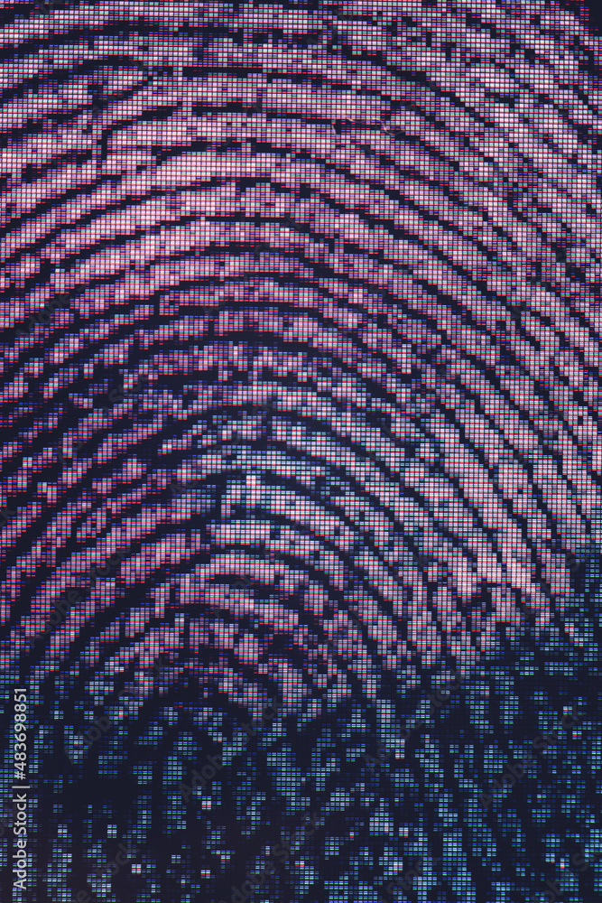 Aufkleber Close up beautiful abstract fingerprint on background texture for design. Macro photography view..
