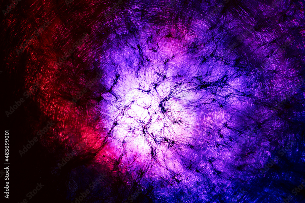 Aufkleber Beautiful abstract texture circle in colorful light. Background pattern for design. Macro photography view.