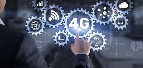4G High-speed internet connection telecommunication concept