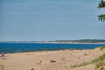 Fototapeta na wymiar Sand dunes of the russian part Curonian Spit. Kaliningrad region, Russia
