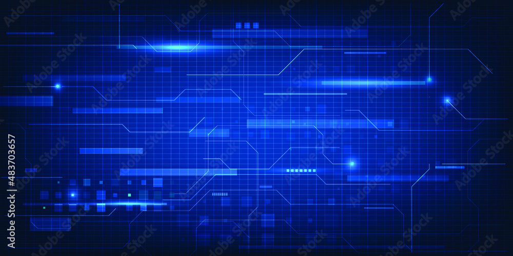 Poster vector illustrations of hi-tech digital grid line circuit element.futuristic design concepts.