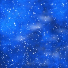 Naklejka na ściany i meble Nebula, cluster of stars in deep space. Science fiction art.