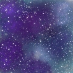 Nebula, cluster of stars in deep space. Science fiction art.