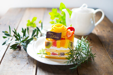 フルーツのケーキ_誕生日