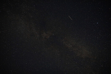 Night sky. Stars and galaxies in the sky at dusk.