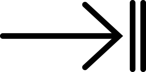 Linear Arrow icon. Arrow vector collection. Black directional arrow flat style isolated on white background. Vector illustration. Modern simple arrows.