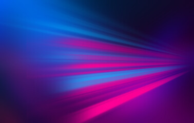 Fototapeta premium Dark abstract background with neon lines, waves, glow. Empty gradient futuristic banner