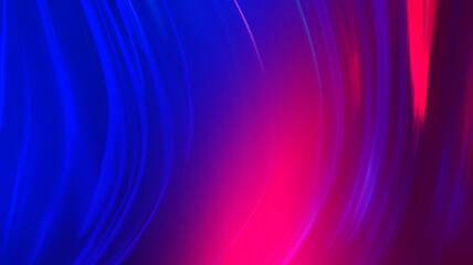 Abstract blurred futuristic background. Bright ultraviolet glow, neon lines, shapes