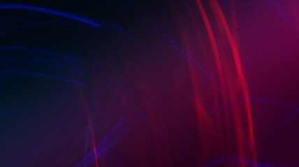 Abstract blurred futuristic background. Bright ultraviolet glow, neon lines, shapes