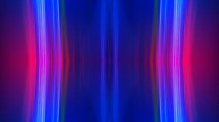 Abstract blurred futuristic background. Bright ultraviolet glow, neon lines, shapes