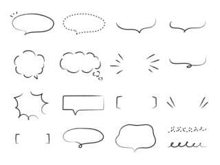 ふきだし　あしらい　見出し　　手描き	