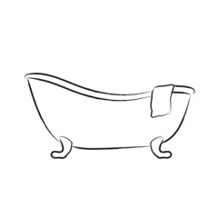 お風呂　入浴　手描き　イラスト