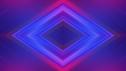 Abstract blurred futuristic background. Bright ultraviolet glow, neon lines, shapes