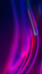 Abstract blurred futuristic background. Bright ultraviolet glow, neon lines, shapes