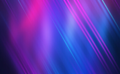Dark abstract background with neon lines, waves, glow. Empty gradient futuristic banner